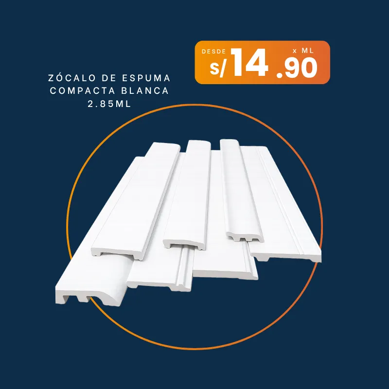 Zócalo de Espuma Compacta Blanca 2.80ml
